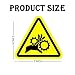 60 Pcs 2 Inch Triangular Pinch Point Safety Stickers Pinch Point Industrial Safety Warning Labels