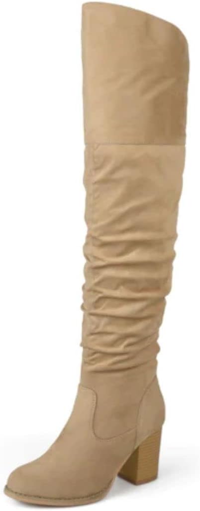 Journee Womens Extra Wide Calf Kaison Boots Stone, Ireland Ubuy