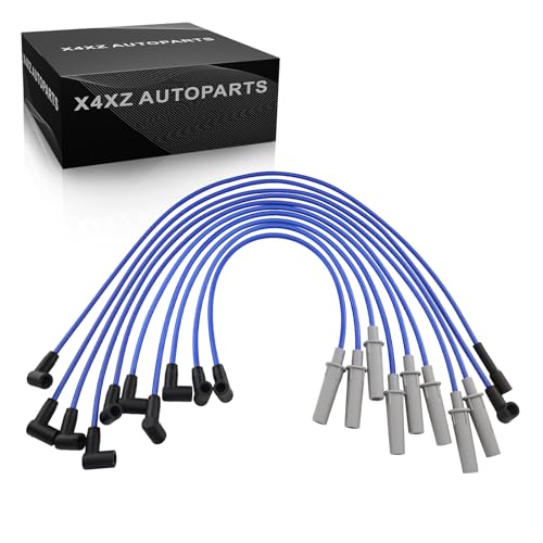 110040 High Performance Low Resistance Engine Spark Plug Wire Set for Dodge Ram Truck Van Dodge 1500 Dakota 2500 3500 Replace# 110040 671-8113 (Set of 10)