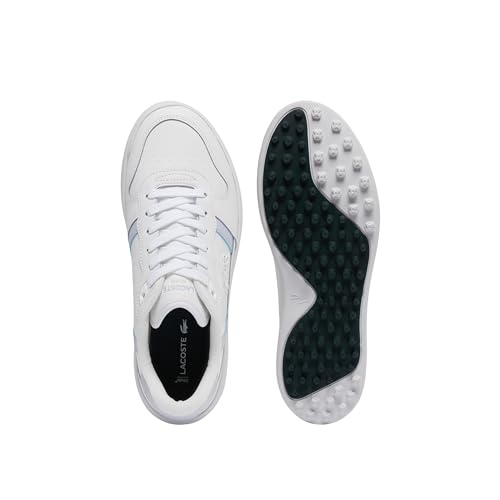 Lacoste Women's T-Clip Leather Golf Shoes, White/Light Blue, 7 by Lacoste - Used condition - Image 2