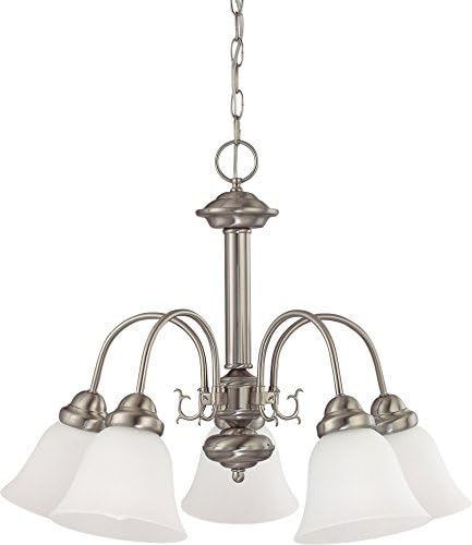 Satco - Ballerina - 5 Light 24" Chandelier W/ Frosted White Glass