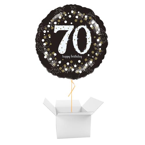 Sparkling Celebration Birthday Round Foil Helium Balloon - Inflated Balloon in a Box (Foil, 30th Birthday)