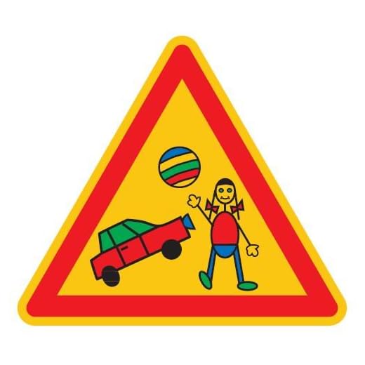 Kvalitets – aluminiumparkeringsskylt lekgata barn slät yta 600 mm 2 mm aluminiumplåt