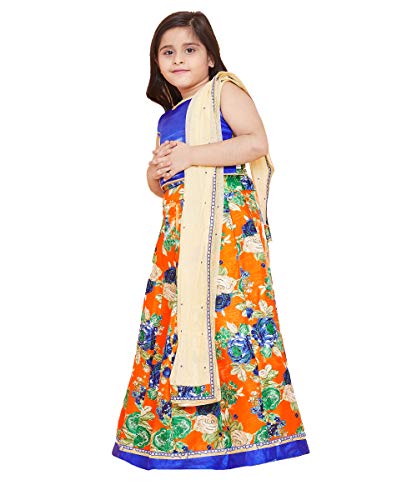 Image of TINY TOON Light Green Color Lehenga, Choli and Dupatta Set For Girl