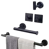 TocTen 5 PCS Bathroom Hardware Set SUS304 Stainless Steel-Towel Rack Set Include Lengthen Hand Towel