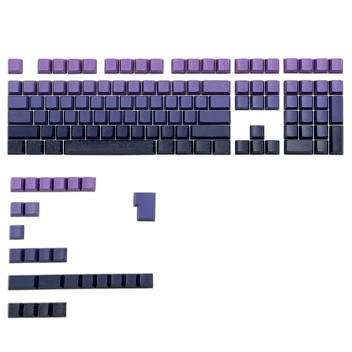Image of dagaladoo Topographic keycaps Line Backlit Gradient Purple keycaps Shine Through Keyboard Keys Side Printed Key caps Cherry Profile keycap Set for 61 /64 /66 /68 /71 /75 /84 /87 /100 Mechanical Keyboards