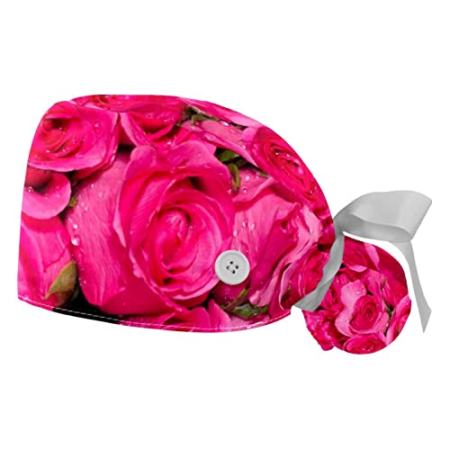 Chapeaux de travail respirants JDEZ anti-transpiration casquettes roses lot de 2