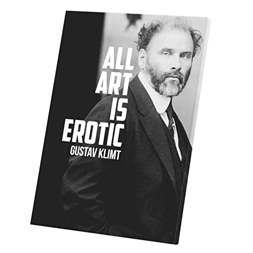 Tableau Klimt All Art is Erotic Toile Imprimée Poster 60x85 cm