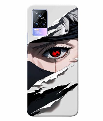 Image of Red Eyes Printed Hard Back Case Cover & Compatible for Vivo Y73 / Vivo V21E (Multicolor) - D1811