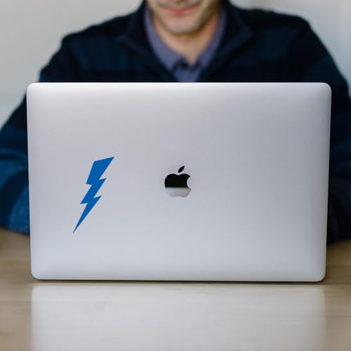 Image of Lighting 1 (Azure Blue) (Set of 2) Premium Waterproof Vinyl Decal Stickers for Laptop Phone Accessory Helmet Car Window Bumper Mug Tuber Cup Door Wall Decoration