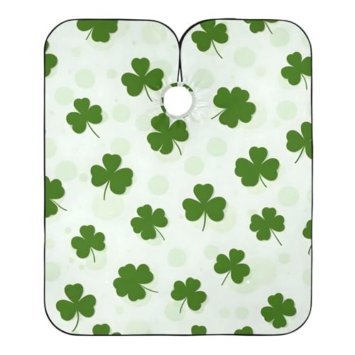 Hezely St. Pat's Clover Hair Dye Cape, Barber Cape for Adults,Waterproof Salon Cape,Waterproof Hairdressing Styling Hair Cutting, 65