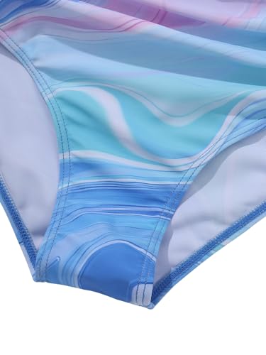Image of URMAGIC Girls Swimsuits 3 Piece Tankini Bathing Suit Set Bikini Swimwear with Cover Up Beach Skirt 7-14 Years