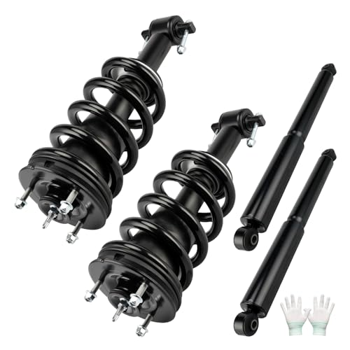 Image of PHILTOP Front /Rear Strut Shock Absorber w /Coil Springs for Sierra 1500,4pcs | Replace 239112,345074,for 2014-2018 Silverado 1500 5.3L /6.2L /4.3L 4WD,2014-2018 Sierra 1500 5.3L /4.3L /6.2L 4WD,Amortiguadores