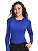 COZYFIT Scrub Undershirts Long Sleeve Women - Underscrub Comfort Tee with Soft Stretch Fabric, Royal Blue, XL