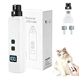 Safe Cut Cat Nail Trimmer – Ultra-Quiet Pet Nail Grinder Under 40dB, Two-Speed 360° Grinding Tool for Dogs & Cats with Thick or Delicate Claws (White)