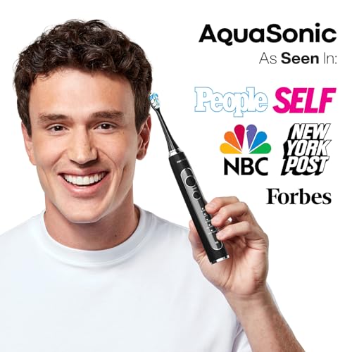 Image of AquaSonic Duo Series PRO - Ultra Whitening Electric Toothbrush Set - 5 Modes & Smart Timer - Premium Travel Cases & 10 Proflex Brush Heads - ADA Accepted Toothbrushes