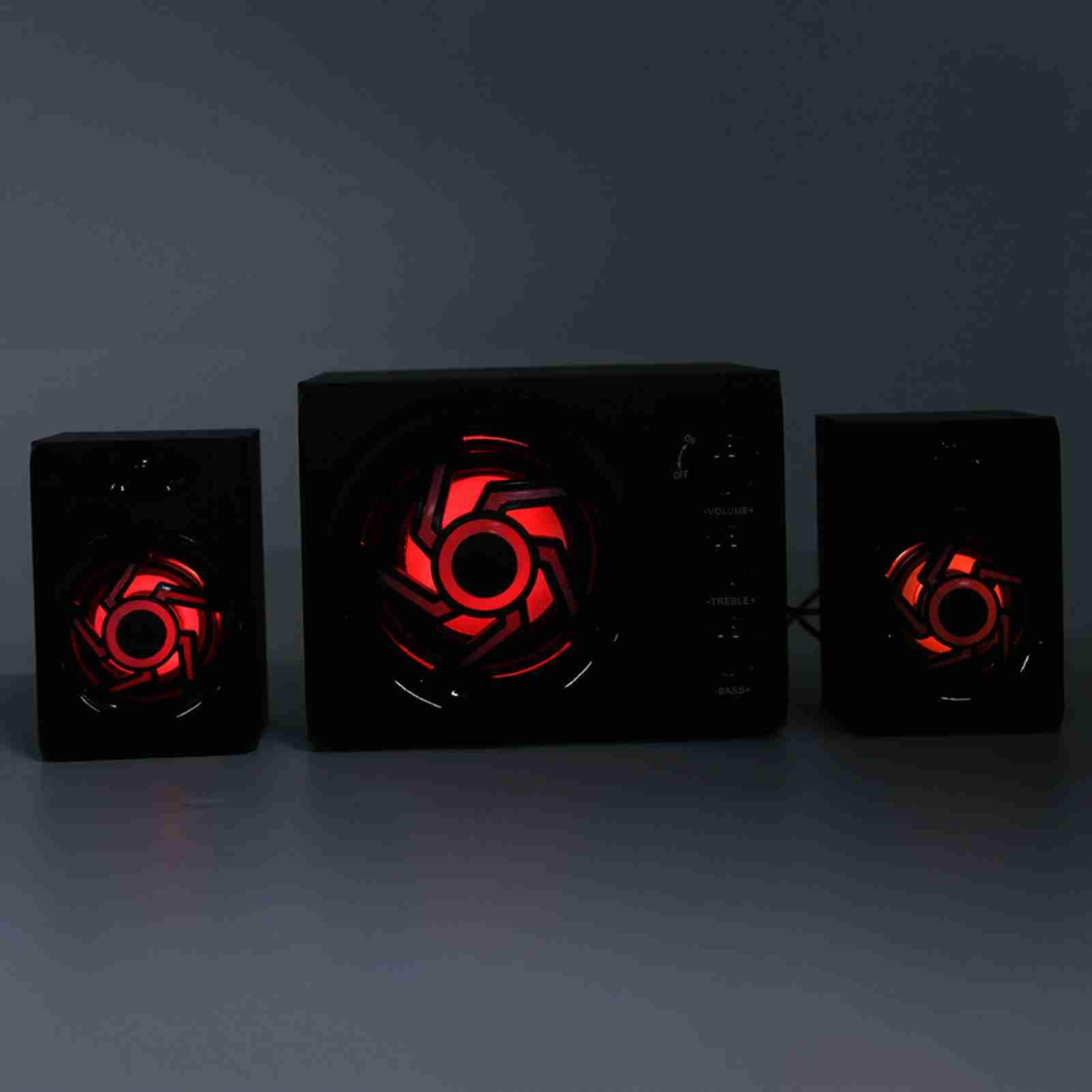 Cryfokt di Altoparlanti 2.1 per Computer Desktop con Subwoofer e Luci RGB