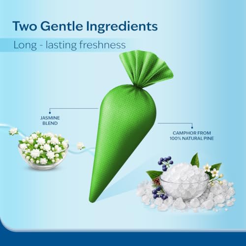 Image of CamPure Camphor Cone (Jasmine) Pack of 2-100% Organic | Air Freshener for Car, Wardrobe, Office Cabin's, Drawers, Travel Bag & Bathroom