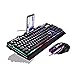 Produktbild JIANGPENG Tastatur und Maus Set USB Wired-Hintergrundbeleuchtung Home Office Computer-G700 Spiel glühende Regenbogen LED-Licht