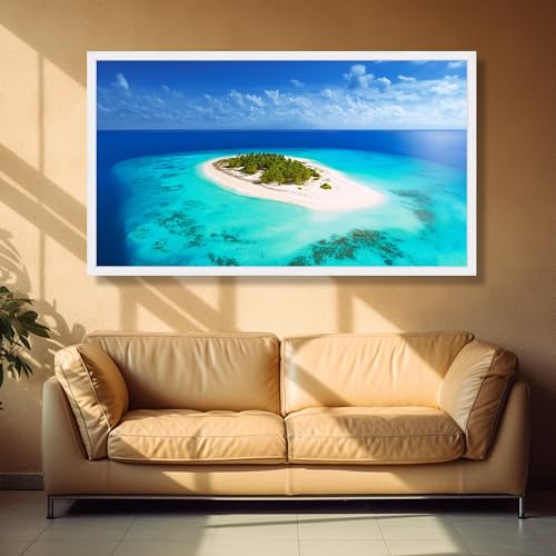 Peinture côtière vue aérienne île premium - 3