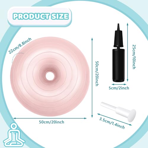Image of Lewtemi 1 /2 /3 Pcs Flexible Seating for Classroom Elementary 20 Inch Yoga Ball Chair for Kids Wobble Chair for Sensory Kids Large Donut Ball Seats with Inflator for School Office