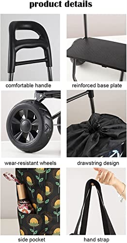 Einkaufstrolley Faltbare Einkaufstrolleys, Einkaufstasche Mit Rädern, Rollender Allzweckwagen, Wiederverwendbare… – Bild 7