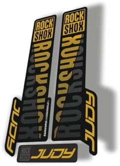 Fork Replacement Decal Sticker Compatibale for Rock Shox Judy 2018 Series Gold Gray (Glossy) image 2