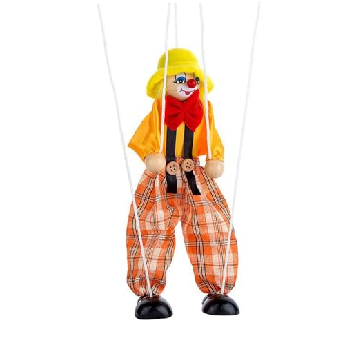 Marionnettes Marionnettes à Fils Marionnette à Fils en Bois de 9, 45 Pouces avec Membres Mobiles pour Un Jeu Imaginatif et Un Théâtre Jaune