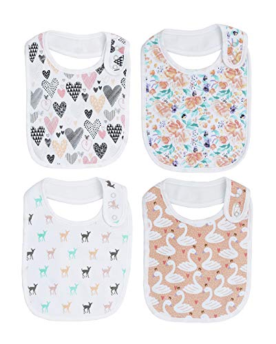 Maiwamita Baberos grandes impermeables para bebés para babear la dentición para niños pequeños, paquete de 4