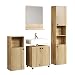 Produktbild trendteam smart living - Badkombination - Badezimmer - PureBliss - Aufbaumaß (BxHxT) 160 x 190 x 40 cm - Farbe Evoke Eiche mit schwarzen Rillen - 233701842