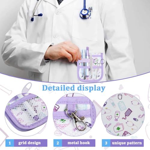 Krankenschwester Tasche für Arbeit mit Magnet - Pflege Tasche - Schwesterntasche mit Multifunktionalen Fächern - Krankenpflege Organizer, Organizer für den Schreibtisch - Krankenschwesterzubehör