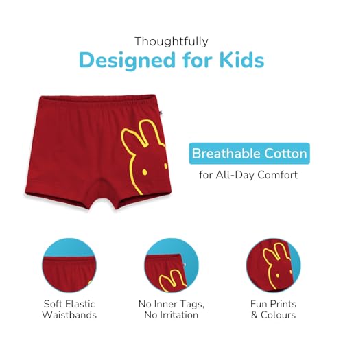 Image of YouGotPlanB Cotton Boxers for Girls | Ages 2-16 Years | Relaxed Fit | Gentle Elastic Waistbands | Breathable & Tagless