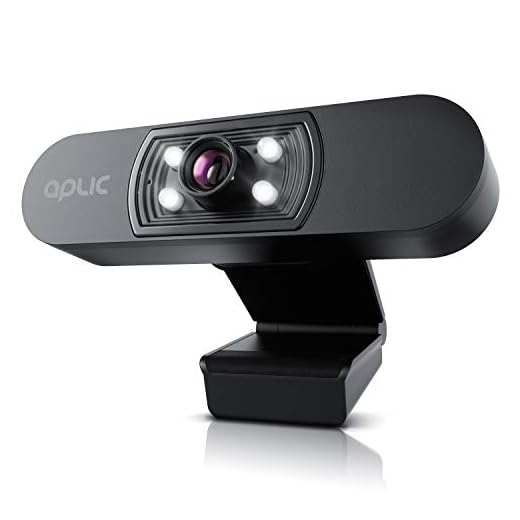 CSL – Webcam Full HD 1080p med mikrofon – 2k 1920x1080P @ 25 Hz – 4 hjälpljus/scenbelysning– 5P-lins – automatisk vitjustering – för PC MAC – OBS, Zoom, mixer, Skype, Google Hangouts, FaceTime