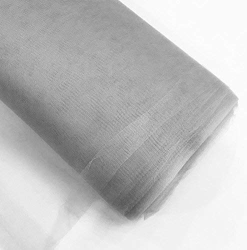 Premium 108-Inch Silver Tulle Fabric Bolt - Ideal for Weddings, Events, and Creative Décor (50 Yards)