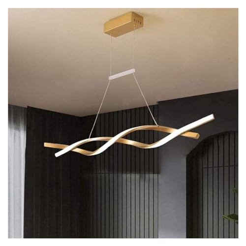 Suspension LED table à manger noire 100cm dimmable avec télécommande