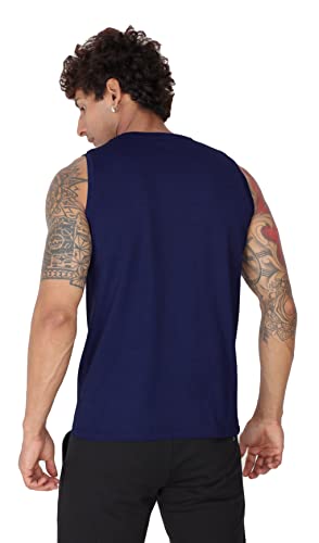 Image of Big Button Mens Dry Fit Stretchable Cut Sleeves Sports Tshirt Tank Top
