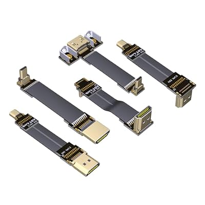 Shielded 2.0 HDMI A Type to Micro HDMI D Type 2K/144hz 4K/60Hz Computer Wire Standard Flat Ribbon Cable (3cm, A1-D1(Male-Male))