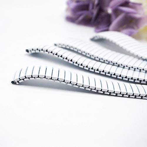 Fashion Watch Straps Metal Stretch Watch Straps Watchbands 12mm 14mm18mm 20mm Watchband Sturdy Watch Band (Color : Black, Size : 14mm)