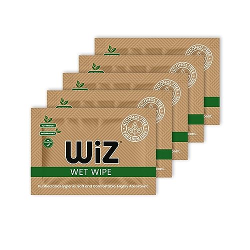 Image of Wiz Single Refreshing Wet Wipes (Pack of 200) | Purified and Hygienic | Soft, Comfortable, Highly Absorbent | Alcohol-Free, Paraben-Free, Eco-Friendly, Biodegradable, pH Balanced