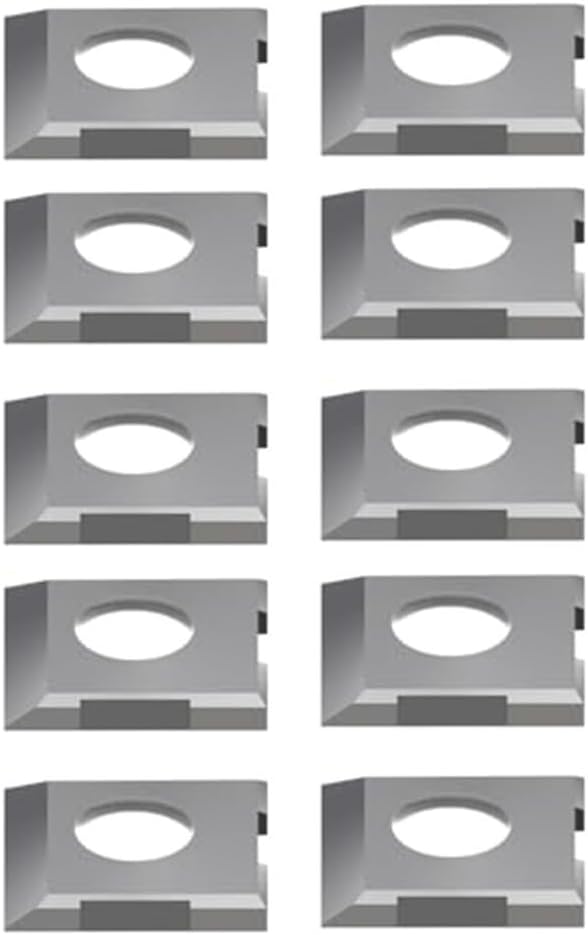 10 Pack Carbide Inserts 14.27x14.27x2.0mm, 50° Square Indexable Cutting Tool, Replacement Blades For CNC Lathe Turning Machining Operations, With Storage Box
