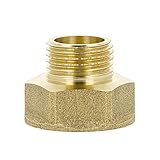 ✔ HERRAMIENTA SÓLIDA: Al estar fabricado en latón, este conector reductor es muy resistente a la corrosión ya las altas temperaturas, lo que lo hace apto tanto para agua fría como caliente.