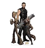 Advanced Graphics Groot, Thor & Rocket Raccoon Life Size Cardboard Cutout Standup - Marvel's Avengers: Infinity War (2018 Film)