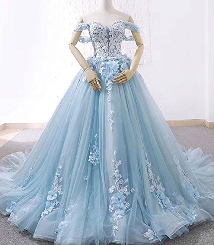 Prom Dress Lace Quinceanera Dresses Off Shoulder Tulle Long Formal Evening Gowns Princess Prom Dress Burgundy #TOP2