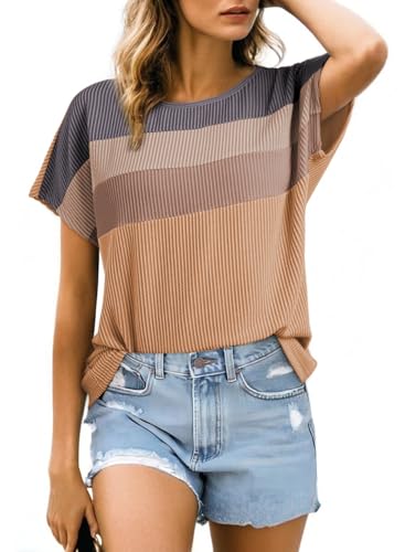 Dokotoo Kleider Damen Sommer Lässig Sommerkleider V-Ausschni