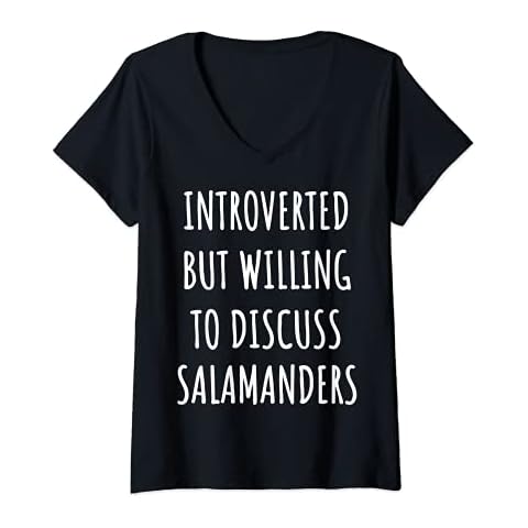 Womens Funny Introverted salamander V-Neck T-Shirt Cover
