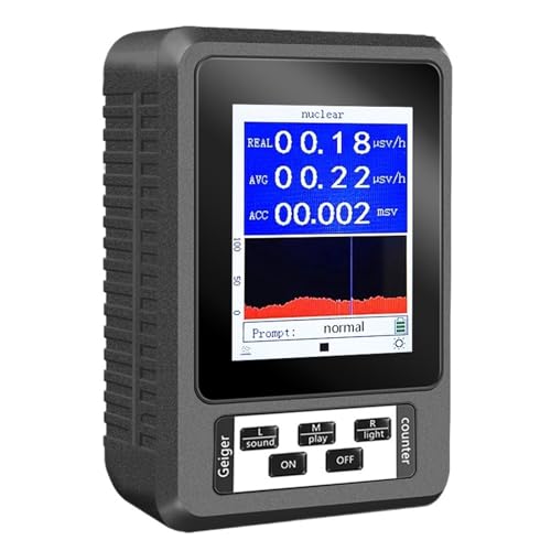 核放射線検出器 ガイガーカウンター X Γ Β 線検出ツール リアルタイム平均累積線量モード 放射能検査装置 速い正確(Black)