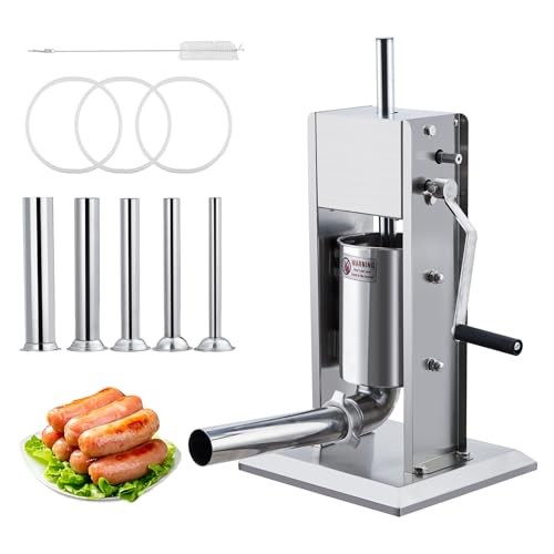 Wurstfüller,7L Edelstahl Industrie Wurstfüllmaschine ,Fleischfüller Mit Zwei Geschwindigkeiten, Wurstfüller Aus Edelstahl Mit 5 Füllrohren, Ideal Geeignet Für Den Gewerblichen Und Privaten Gebrauch Wurstfüller,7L Edelstahl Industrie Wurstfüllmaschine ,Fleischfüller Mit Zwei Geschwindigkeiten, Wurstfüller Aus Edelstahl Mit 5 Füllrohren, Ideal Geeignet Für Den Gewerblichen Und Privaten Gebrauch