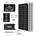 Produktbild Renogy Solaranlage Komplettset Inselanlage 400W 12V 2Kwh Garten,Balkon,Dach,Balkonkraftwerk:4 * 100W Solarpanels,1000W Reiner Sinus Wechselrichter,100Ah Lithium Batterie Bluetooth, 30A Laderegler