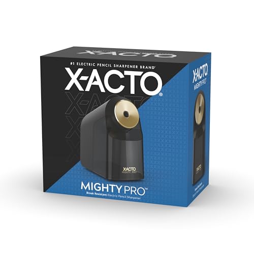 X-ACTO Mighty Pro Electric Pencil Sharpener, Black, 1 Count - Back to School, Teacher, Classroom Supplies