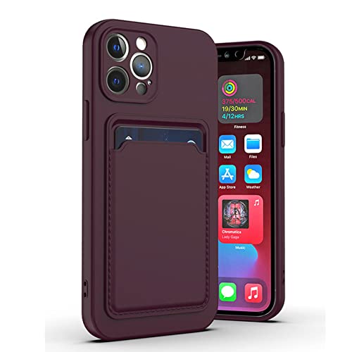 Étui portefeuille en silicone liquide pour iPhone 12 idéal pour vos sorties